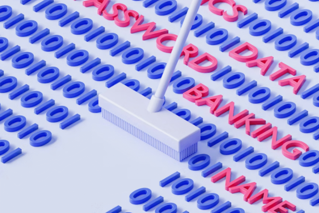 Visual representation of data cleanup and database cleansing in an admissions system.